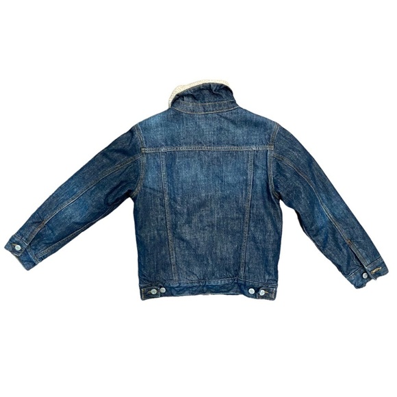 GAP Unisex Sherpa-Collar Cozy-Lined Jean Jacket Size Large 10-11 Years - Picture 3 of 10